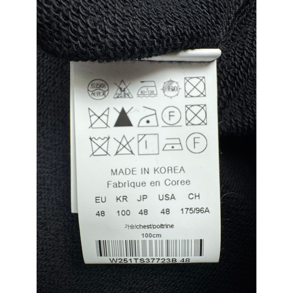 Wooyoungmi SS25 Collection Black Back Logo Hoodie Size 48 S/M New With Tags - Picture 16 of 16